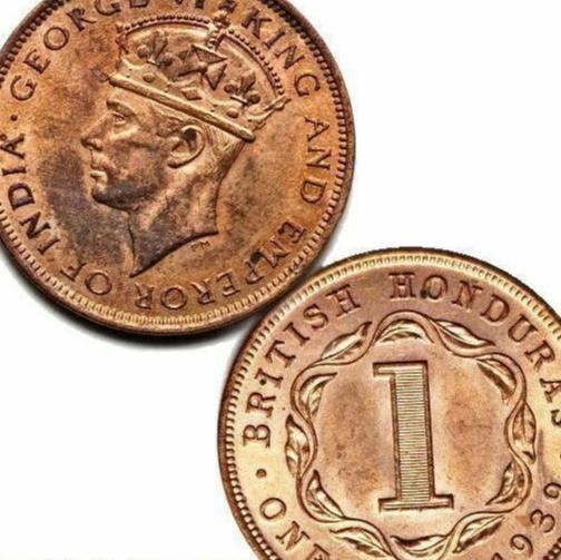 Read more about the article GEORGE VI  Emperor  UK RARE KM21. 1939 British Honduras. AU 25mm Large Cent Coin