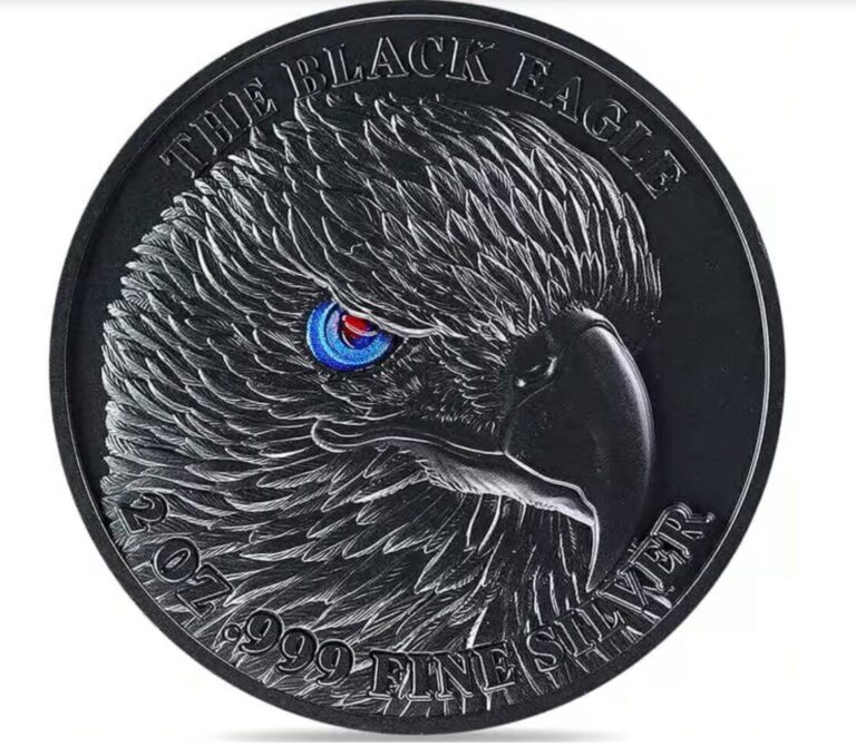 Read more about the article 2024 Chad 2 oz Silver Black Eagle High Relief Coin .999 Fine