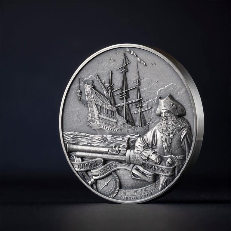 Read more about the article 2023 Barbados Captain’s of Fortune Queen Anne’s Revenge 2 oz Silver Coin with De