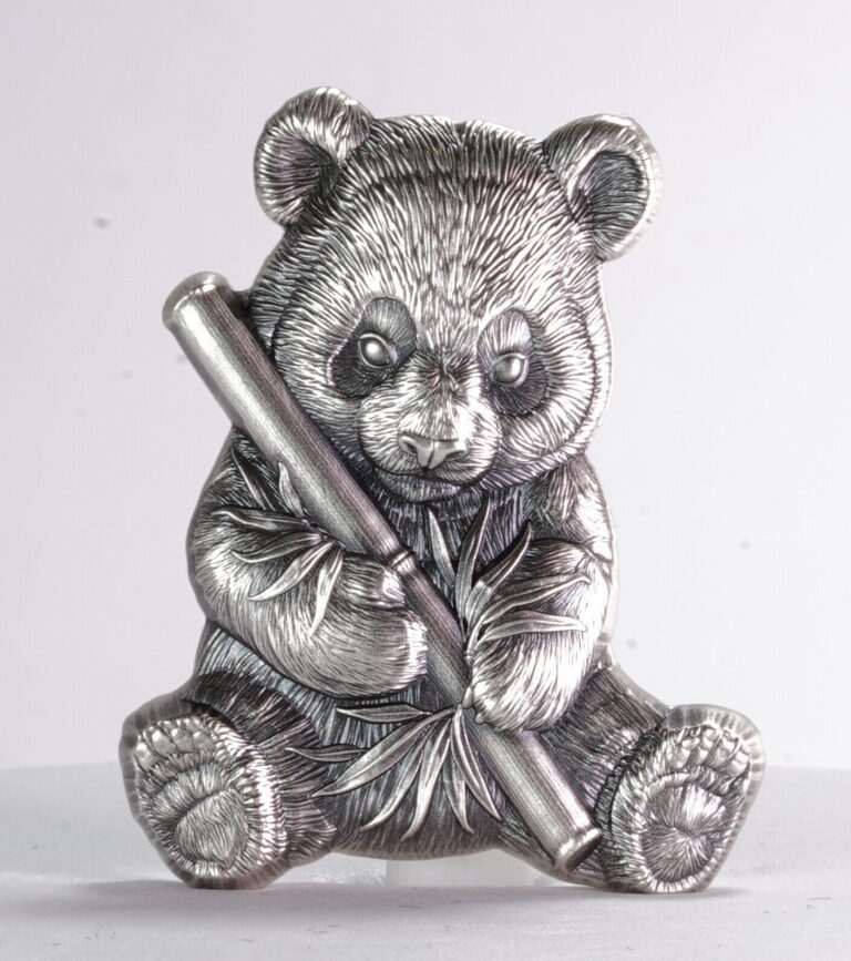 Read more about the article 2024 Chad Panda Shaped High Releif 1 oz Silver Coin