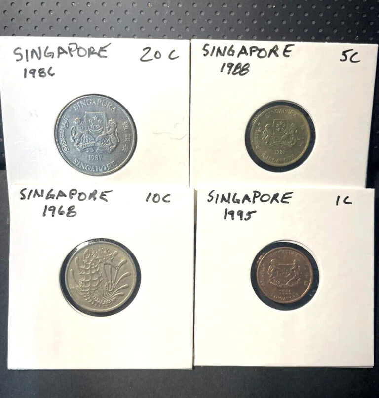 Read more about the article Singapore Coinage – Various Coins  Years  Mintage and Grade Conditions.