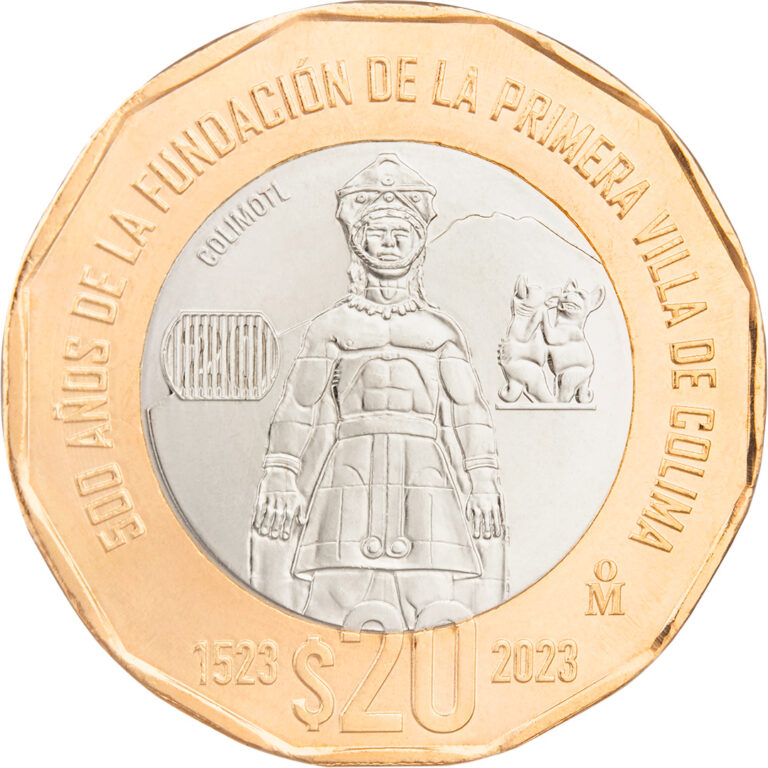 Read more about the article Mexico NEW 20 pesos 500 años FIRST VILLA DE COLIMA Commemorative coins