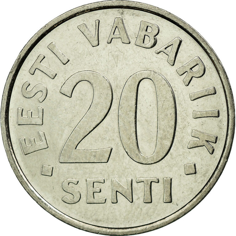 Read more about the article Estonian Coin Estonia 20 Senti | Lions | 1997 – 2008