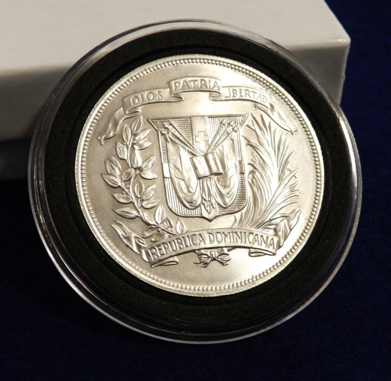 Read more about the article 1974 Dominican Republic 1 Peso – Carribean Games – UNC Silver Coin – 50K Minted