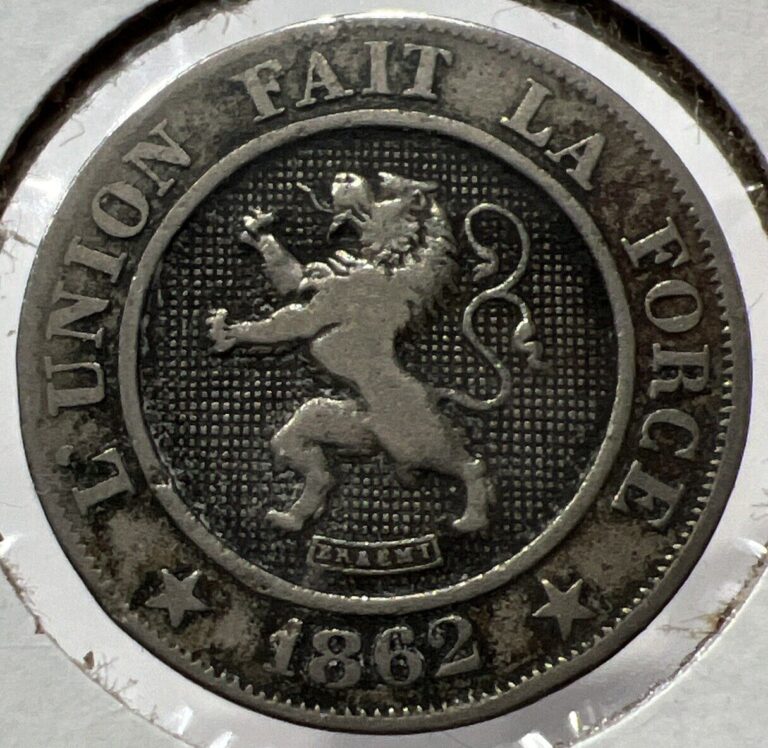 Read more about the article 1862 Belgium 10 Centimes Leopold I Coin