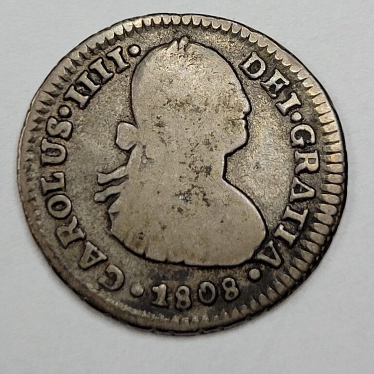 Read more about the article 1808 So CHILE 1 Real Santiago Mint Carolus IV Rare Silver Type Coin *F896