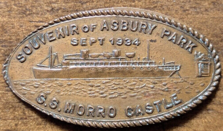 Read more about the article 1934 SS Morro Castle Ocean Liner Shipwreck Souvenir Asbury Park Elongated Cent