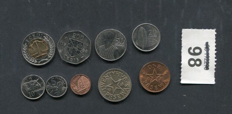 Read more about the article Set of   9    coins  of  Ghana