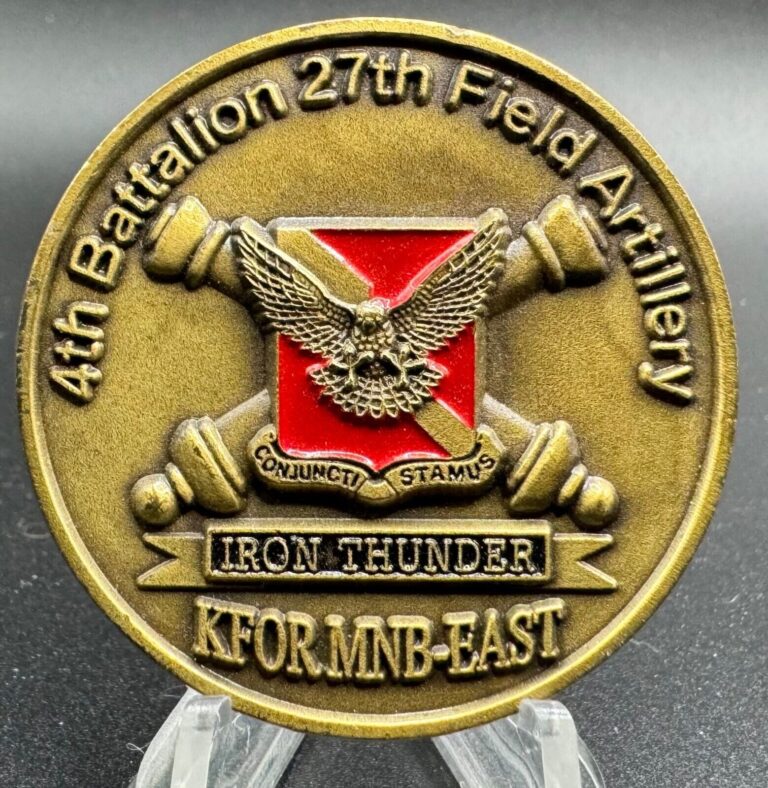 Read more about the article U.S Army 4th Bn 77th Field Artillery Kosovo TF Falcon 2B Military Challenge Coin