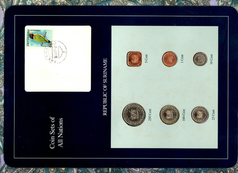 Read more about the article Coin Sets of All Nations Suriname UNC 1987-1989 10 25 100 250 cents 1989