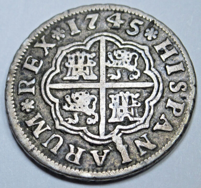 Read more about the article 1745 Spanish Silver 1 Reales Genuine Antique 1700’s Colonial Cross Pirate Coin