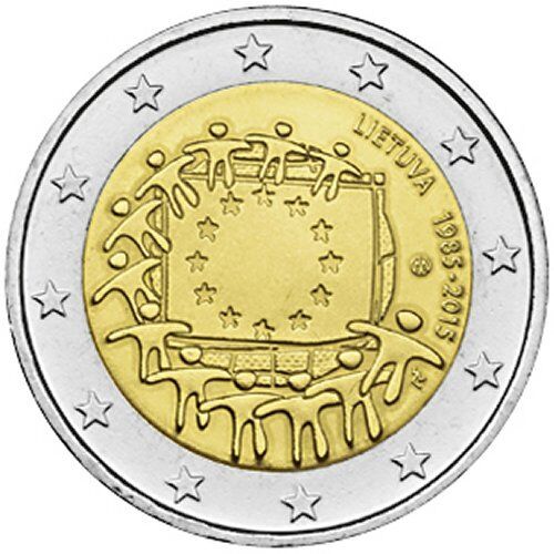 Read more about the article 2015 Lithuania € 2 Euro Uncirculated UNC Coin European Union (EU) Flag 30 Years