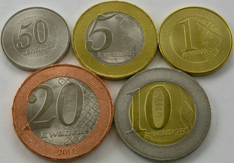 Read more about the article ANGOLA 50 Centimos / 20 Kwanzas 2011/2012 – Lot of 5 Coins – UNC *