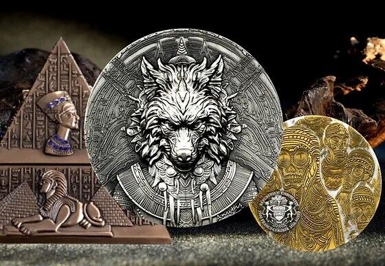 Read more about the article Egyptian God Anubis 2 Oz .999 Silver Coin 2000 Francs CFA Gabon 2024 New In Box