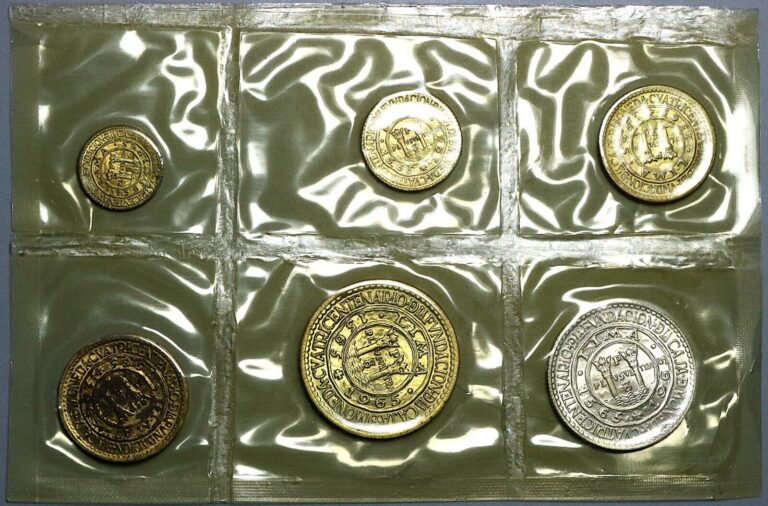 Read more about the article 1965 Peru BU Mint Set 400th Anniversary Lima Mint with 1 Silver Coin (24101306R)