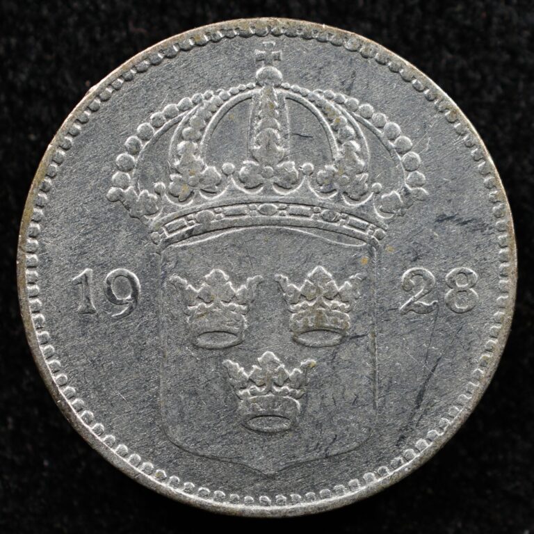 Read more about the article Sweden 10 Ore 1928G  Coin  Silver  Inv#G035