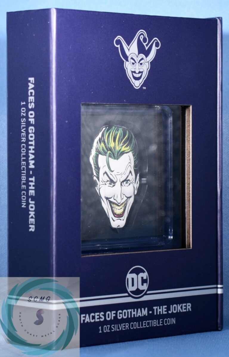 Read more about the article 2022 $2 Niue 1oz Pure Silver Faces of Gothem Joker Proof Coin