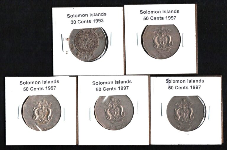 Read more about the article SOLOMON ISLANDS 1993-1997 SET OF 5 COINS