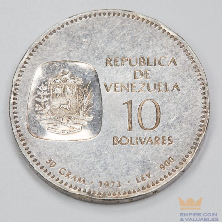 Read more about the article 1973 10 BOLIVARES .900 SILVER VENEZUELA Coin UNC.