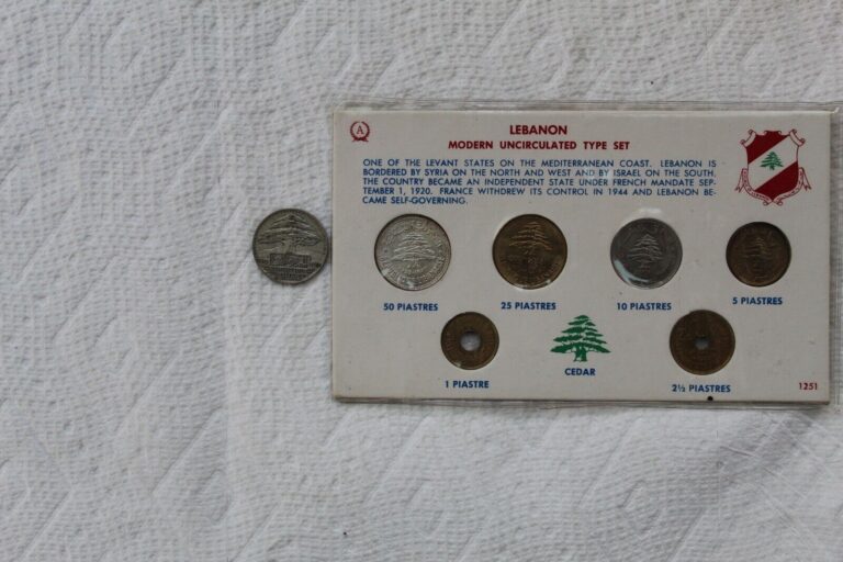 Read more about the article Lebanon Coins silver 25 Pias 1936  1952-61  50 Pias silver  1P/2-1/2P/5P/10P/25P