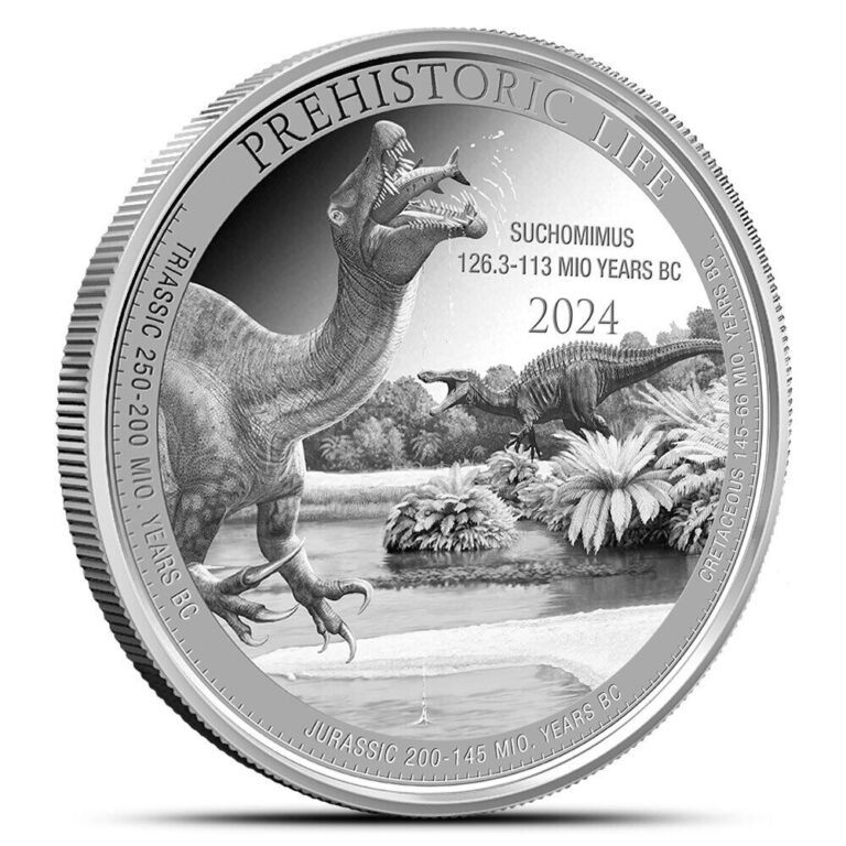 Read more about the article 2024 1 oz Congo Silver Suchomimus Coin (BU)