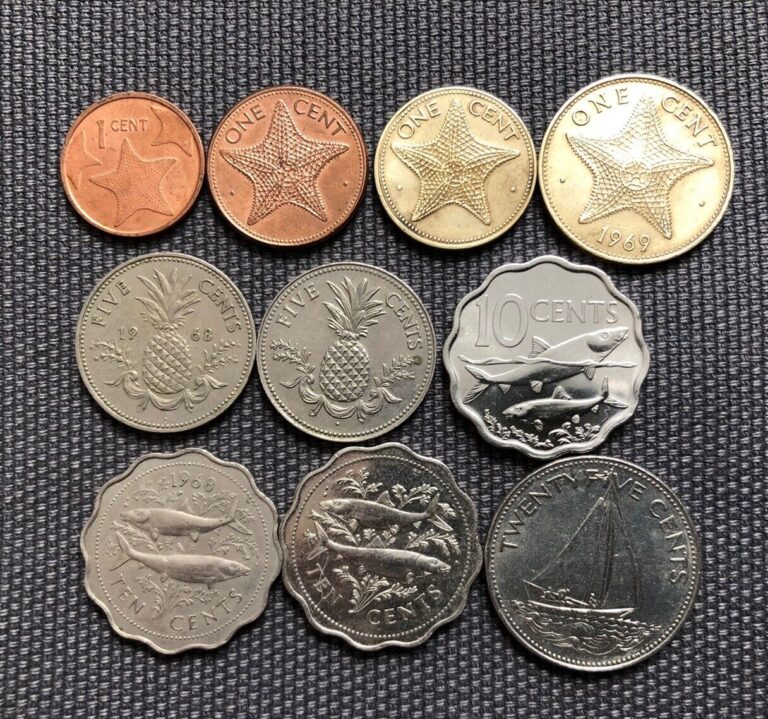 Read more about the article Bahamas 🇧🇸 Lot Of 10  World Foreign Coins