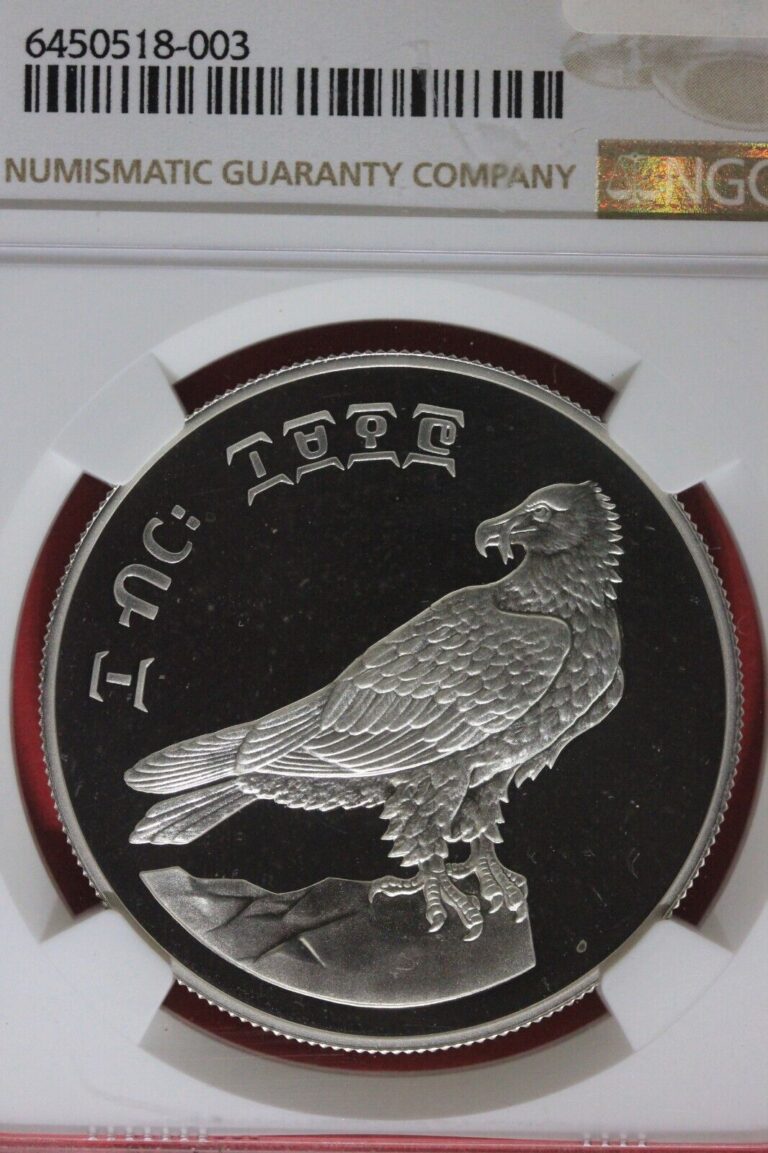 Read more about the article 1978 PF 67 Ethiopia Bearded Vulture 10 Birr  Silver Coin NGC Certified OCE 342