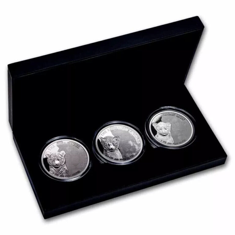 Read more about the article 2024 Congo Wildcats Collection 3 x 1 oz Proof Silver with Box and COA Mintage 3000