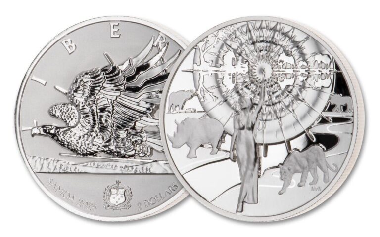 Read more about the article 2024 Light of Liberty Natanya Van Niekerk Samoa 1 Oz Silver Reverse Proof W/ COA