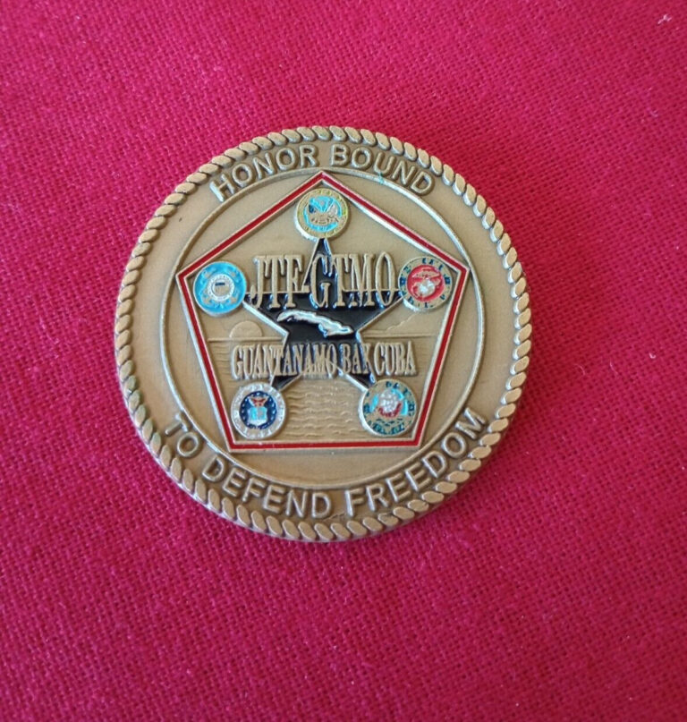 Read more about the article Naval Base Guantanamo Bay JTF GTMO Operation ENDURING FREEDOM Challenge Coin