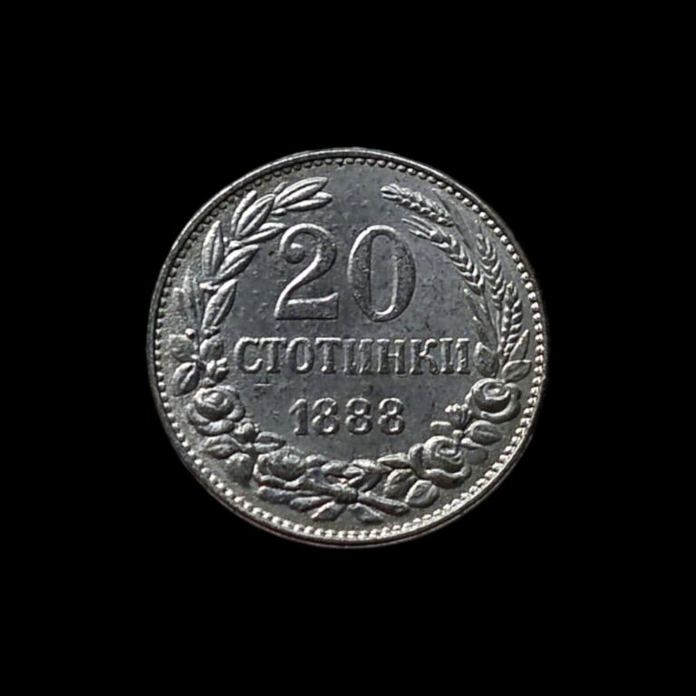 Read more about the article Bulgaria 20 Stotinki 1888      Ferdinand I