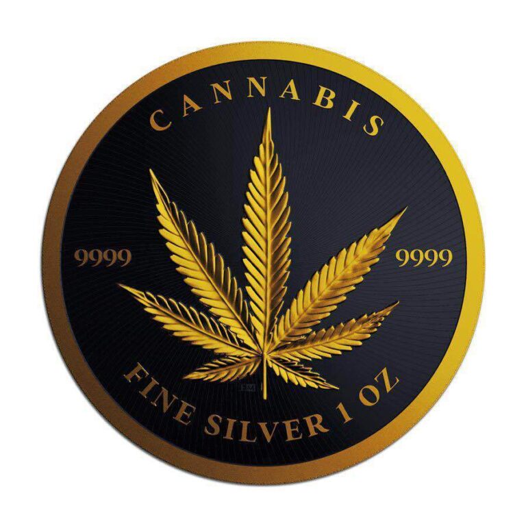 Read more about the article 2024 1 oz Chad Cannabis Black Platinum 24k Gold Gilded Silver Coin