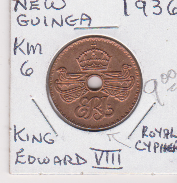 Read more about the article New Guinea 1936 penny Edward Vlll. One of 4 only world-wide Edward Vlll coins