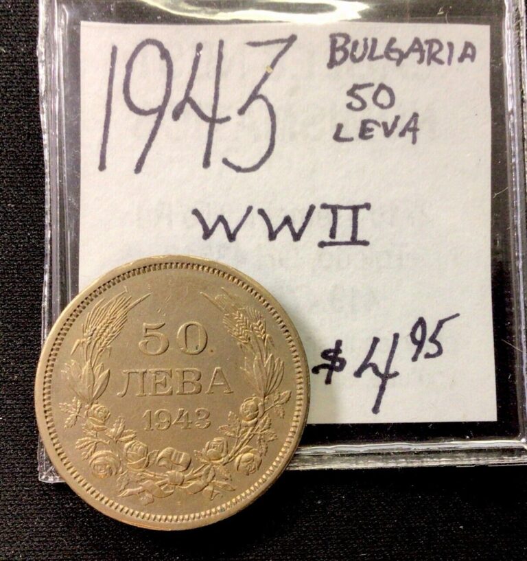 Read more about the article 1943 Bulgaria 50 Leva! WWII! ENN Coins