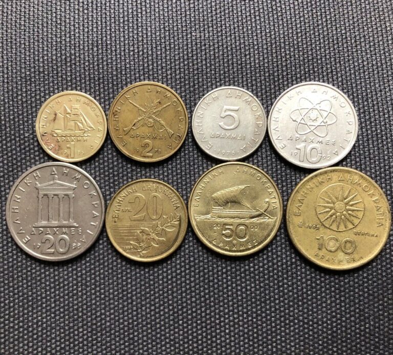 Read more about the article Greece 🇬🇷 Lot Of 8  World Foreign Coins