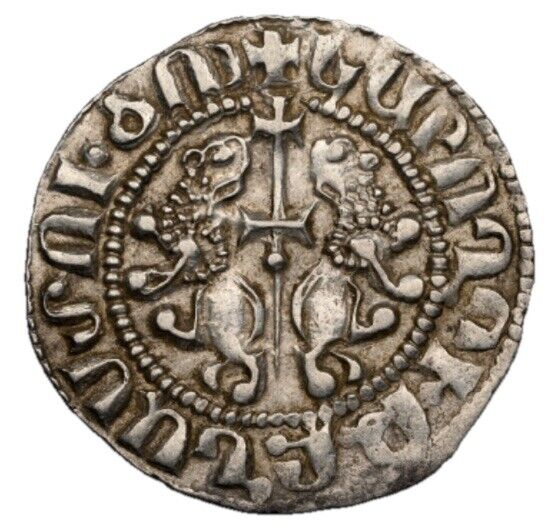 Read more about the article NGC AU ARMENIA 1198-1219 AD Levon I Silver Tram Knights Templar Coin of Crusades