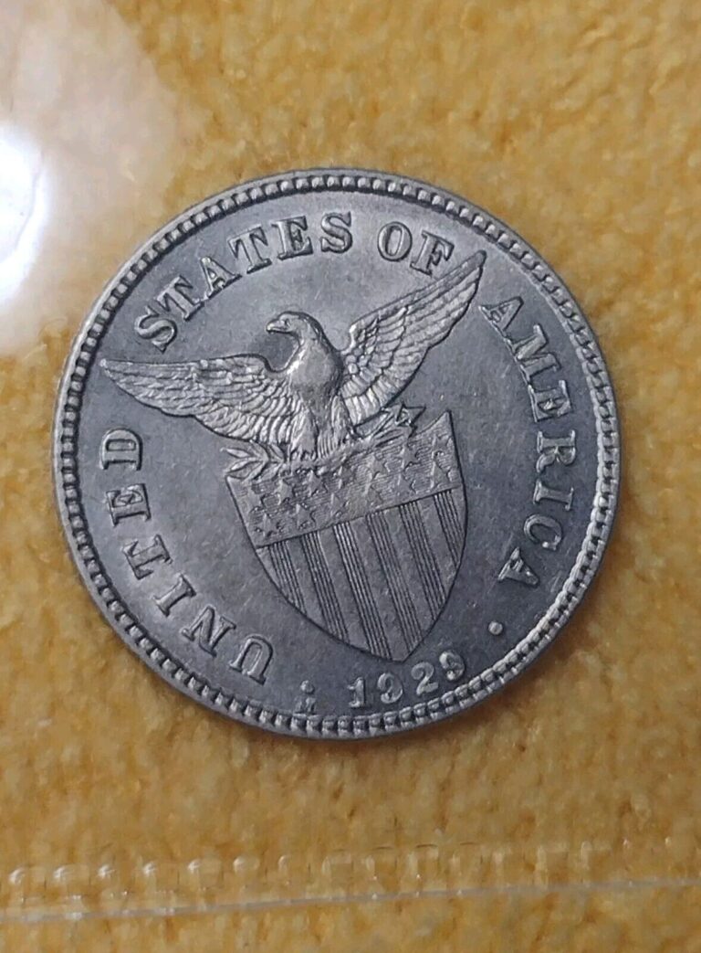 Read more about the article 1929-M U.S. Philippines 20 Centavos AU/UNC  Toned .750 Silver Nice!