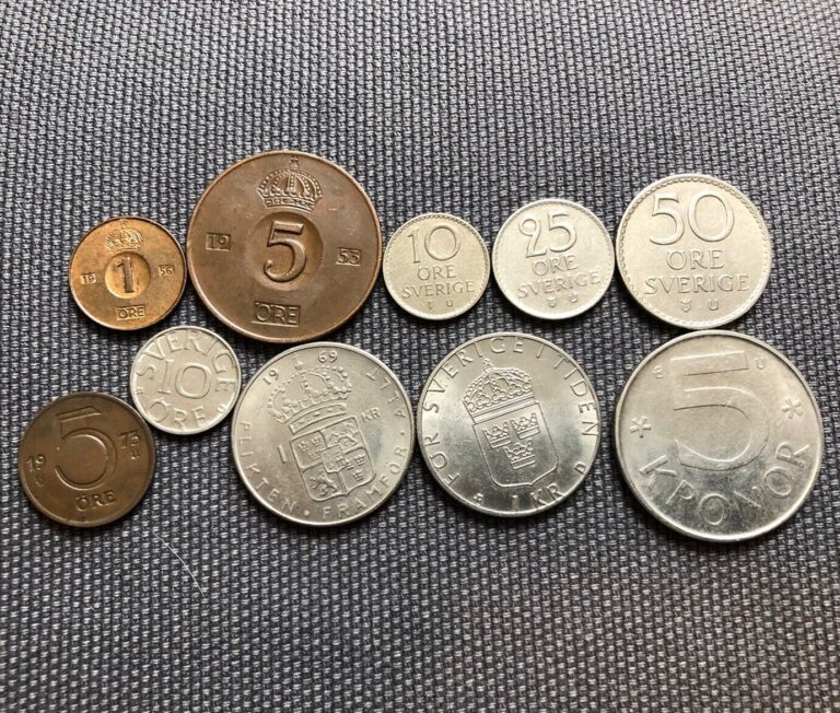 Read more about the article Sweden 🇸🇪 Lot Of 10  World Foreign Coins