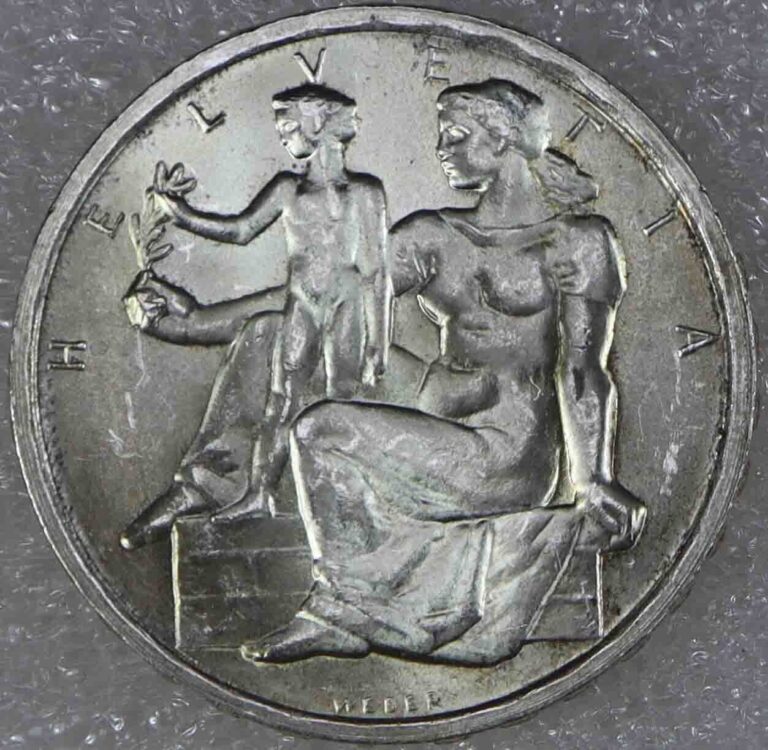 Read more about the article Switzerland 5 Francs 1948 Constitution Silver Coin  [475