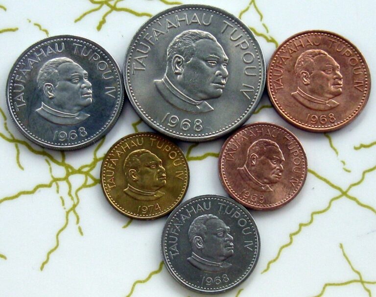 Read more about the article COINS TONGA:5COINS 1968 1COIN 1974 BU 178-102