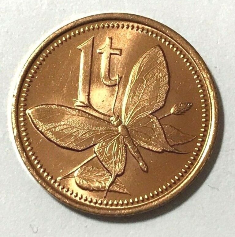 Read more about the article Papua New Guinea 1 toea Coin Butterfly Insect Animal Wildlife