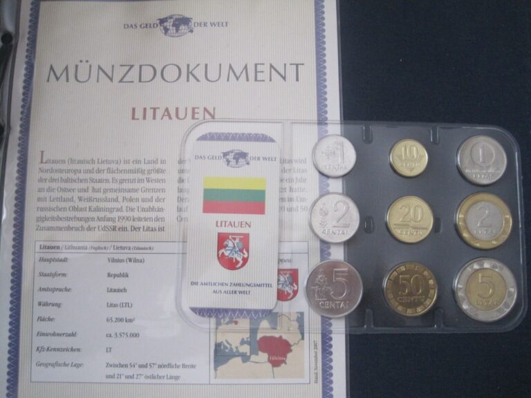 Read more about the article The Money of the World Lithuania KMS + Coin Document MDM 9 Coins