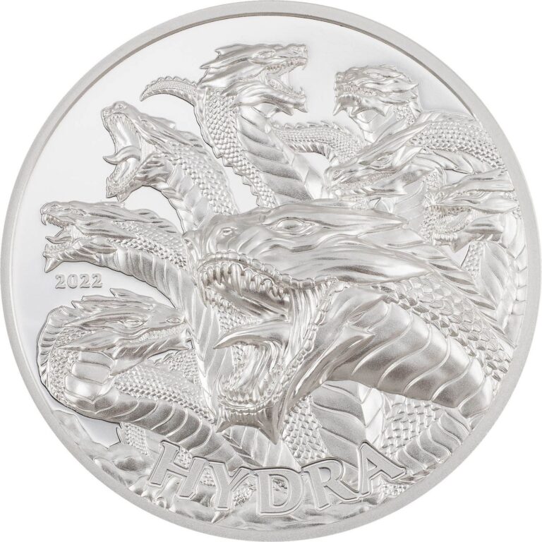 Read more about the article 2022 Tanzania Mythical Creatures Hydra 1 oz Silver Coin (499 Mintage)