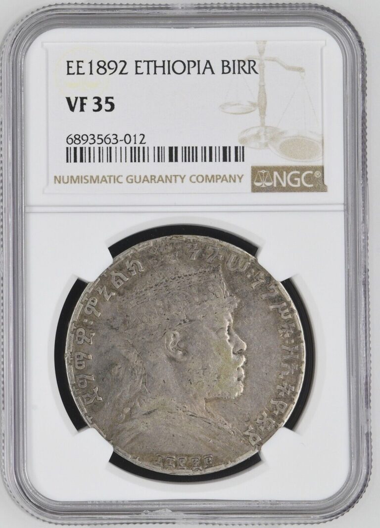 Read more about the article 1892 Ethiopia Birr 0.835 Silver KM-19 NGC VF35