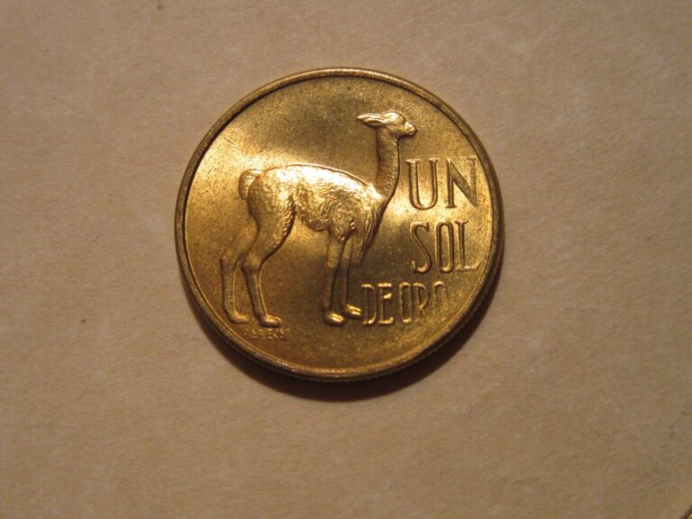 Read more about the article 1975 Peru Coin 1 Sole  LLama Vicuna super nice coins !  I only have 8