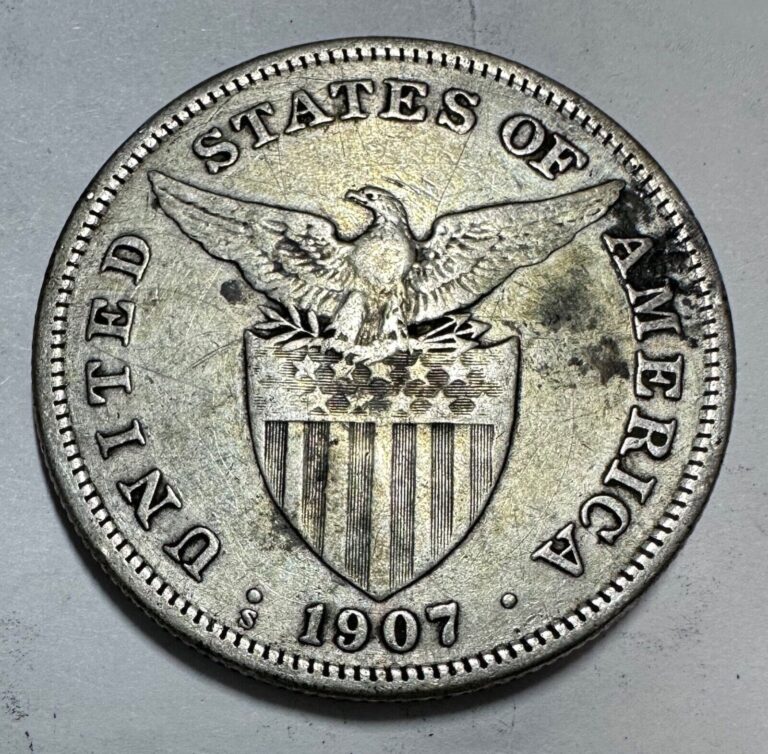 Read more about the article 1907s US-Philippines 1 Peso Silver Coin – lot #1C