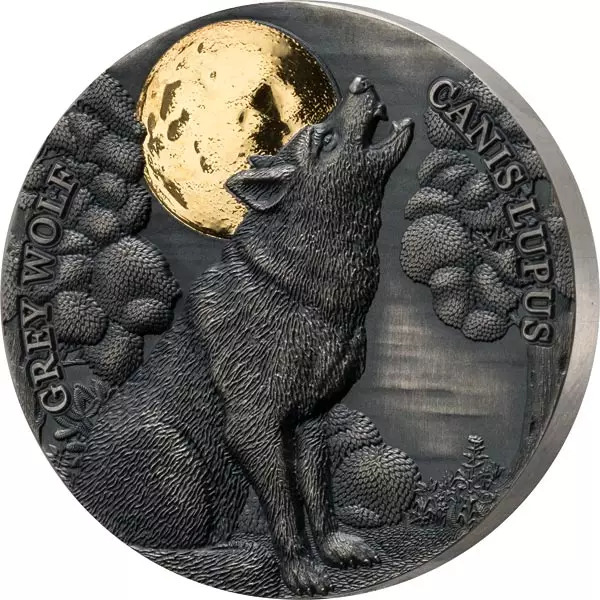 Read more about the article 2021 Ghana Wolf Silver Coin Wildlife in the Moonlight High Relief VERY RARE