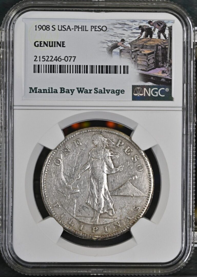 Read more about the article 1908 S Philippines Peso WWII Manila Bay Treasure NGC Genuine