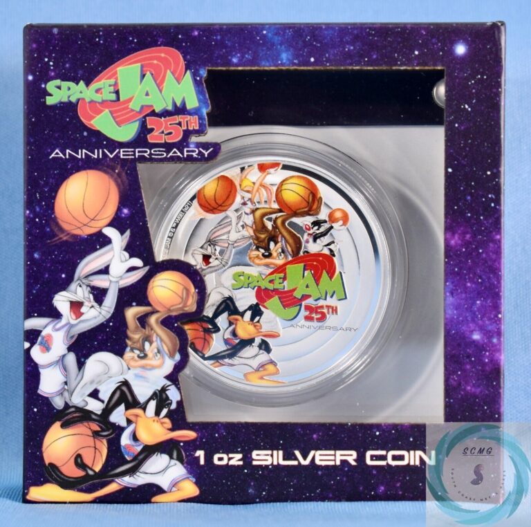 Read more about the article 2021 Niue $2 1oz Silver Space Jam 25th Anniversay Colorized  Proof Coin