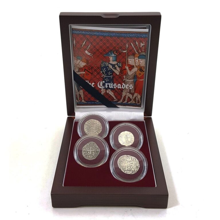 Read more about the article Crusades Four Silver Coin Boxed Collection Armenia Antioch Frankish Greece